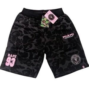 Bape Black and Pink Camo Miami Shorts